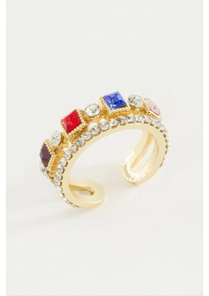 Ieg Kare Taşlı Yüzük