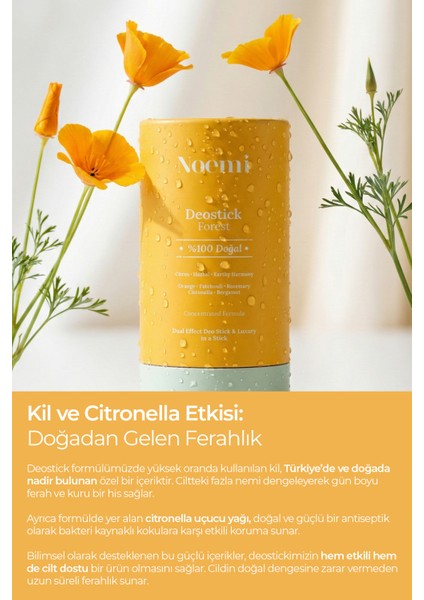 %100 Doğal DeoStick / Roll On Nemlendirici Etkili - 20 ml - Forest fırsatları