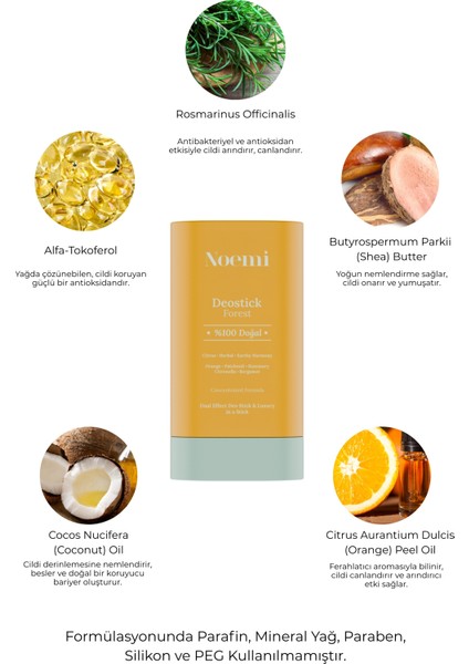 %100 Doğal DeoStick / Roll On Nemlendirici Etkili - 20 ml - Forest indirimleri