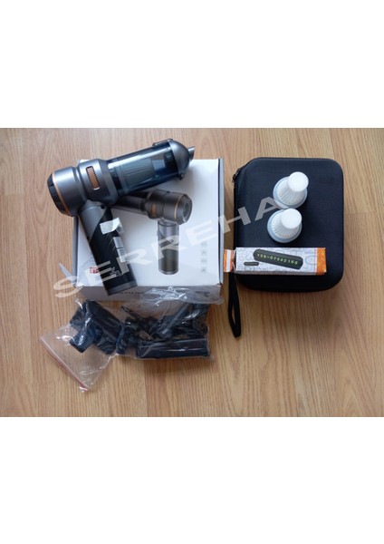 Şarjlı Vakum Süpürge A Plus Kablosuz Taşınabilir Oto-Ofis-Ev Temizliği 20000PA 3 Filtre