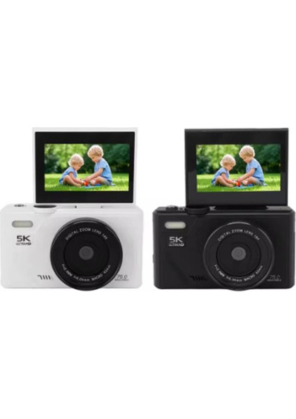 5k 75MP Hd Dijital Kamera 18X Dijital Zoom, Flaşlı,3.0 Inç Ekranlı Fotoğraf Makinesi - Lisinya