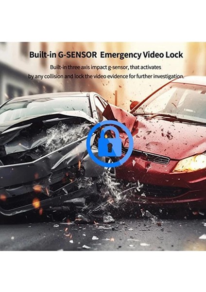 4K Wifi Çift Kameralı Araç Kamerası Gece Görüşlü G-Sensörlü Dash Cam 170 Derece indirimleri