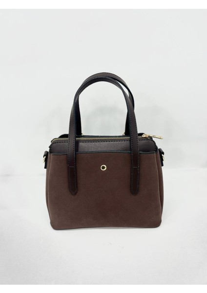 Kadın Uzun Askılı 4 Bölmeli Gold Aksesuarlı Süet Deri Omuz ve El Çantası fırsatları