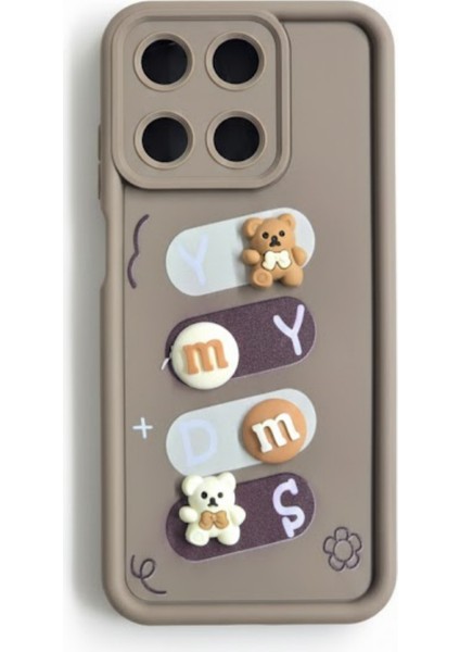 Realme 11 Uyumlu Kılıf Kahverengi Renk Ayıcık Figürlü 3D Kamera Korumalı Darbe Emici Yumuşak Silikon Kapak fırsatları