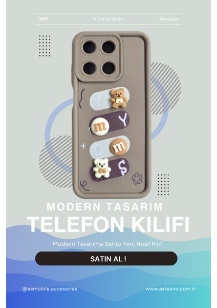 Realme 11 Uyumlu Kılıf Kahverengi Renk Ayıcık Figürlü 3D Kamera Korumalı Darbe Emici Yumuşak Silikon Kapak indirimleri