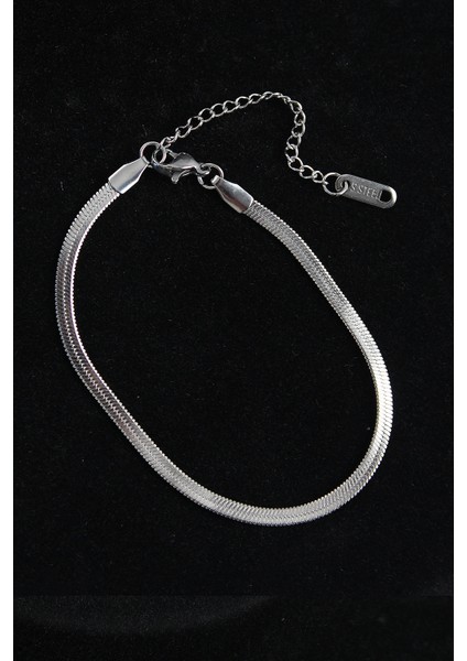 316L Çelik Italyan Model Gümüş Renk Erkek Bileklik