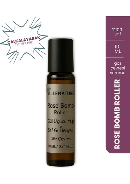 Rose Bomb Göz Çevresi Serumu 10 Ml, Saf Gül Yağı ve Saf Gül Mayası