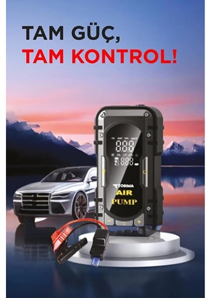 8000 Mah Taşnabilir Dijital Ekranlı Araç Akü Takviyeli,powerbank,ışıklı Oto Hava Kompresör modelleri