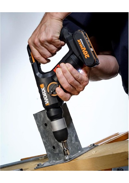 Worx WX390.9 20VOLT 1.2j Profesyonel Sds-Plus Pnömatik Şarjlı Matkap + 8 Adet Uç + Mandren (Akü Dahil Değildir) fırsatları