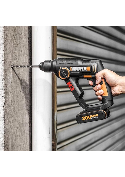 Worx WX390.9 20VOLT 1.2j Profesyonel Sds-Plus Pnömatik Şarjlı Matkap + 8 Adet Uç + Mandren (Akü Dahil Değildir) indirimleri