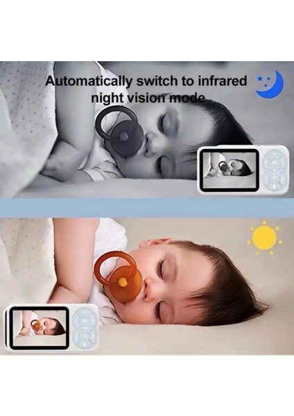 Bebek Kamerası Kumandalı Monitörlü Konuşma Özellikli Işıklı Gece Görüslü Hatırlatıcıl fırsatları
