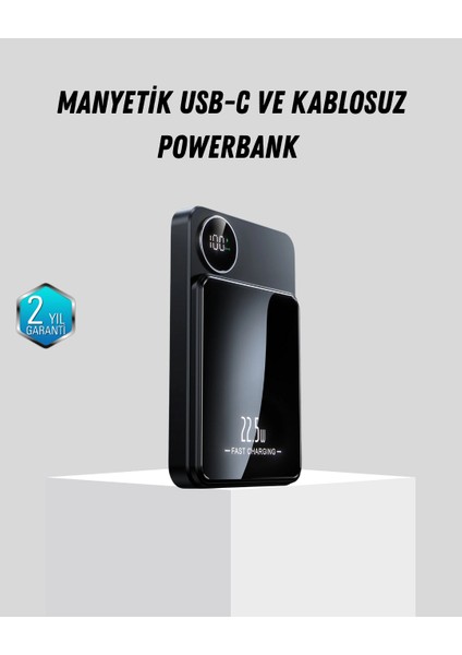 Manyetik Güç Bankası 15W Kablosuz 20W Pd Hızlı Şarj
