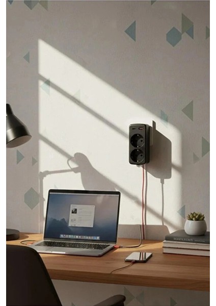 Çoklu Priz Yüksek Gerilim Korumalı 2’li Priz 1xusb 1xtype-C Çıkışlı Grup Priz Çoğaltıc fırsatları