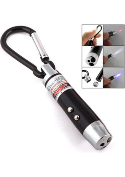 El Feneri Anahtarlık Işıklı Anahtarlık 3 Fonksyonlu Lazer LED Fener fırsatları