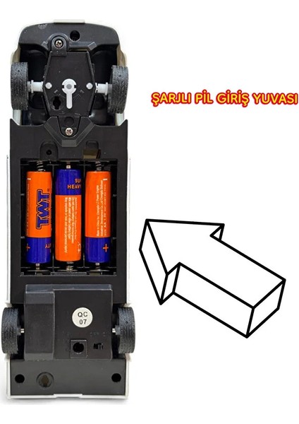 Pilli Işıklı Uzaktan Kumandalı Karavan 20 cm - Ful Fonksiyon LED Işıklı Kumandalı Karavan