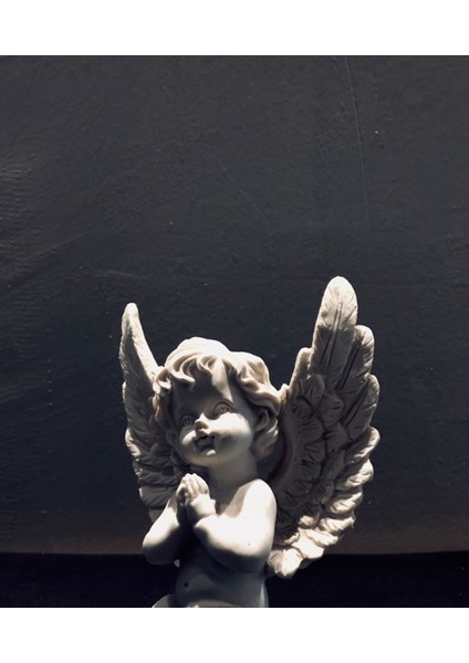 Dua Eden Melek Heykeli – 20X15 cm Polyester Dekoratif Biblo fiyatları