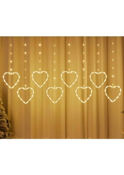Kalpli Perde LED Işıklar, Sevgililer Günü Romantik LED Aydınlatma