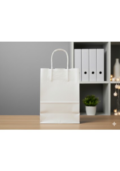 Renkli Desenli Karton Çanta 28 Adet (Her Renkten 4 Adet)