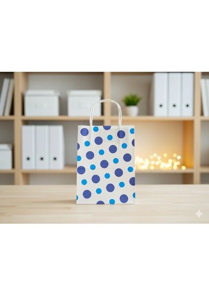 Renkli Desenli Karton Çanta 28 Adet (Her Renkten 4 Adet)