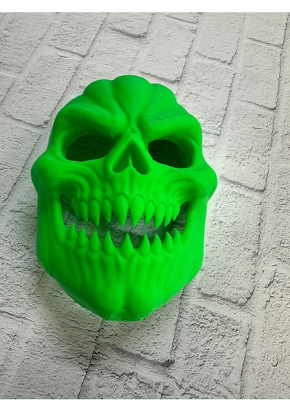 Yeşil Dekoratif Korku Maskesi Duvar Süsü