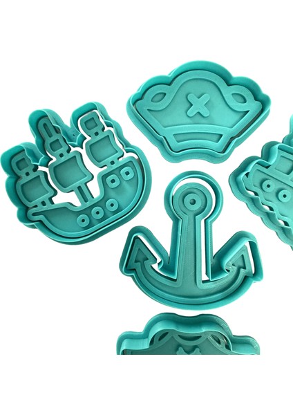 5'li Korsan Gemileri ve Çapa Kurabiye Kalıbı Seti | Denizci Temalı Parti | Şeker Hamuru, Kil Şekillendirici indirimleri