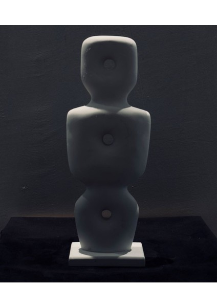 Soyut Modern Heykel – 40X14 cm Dekoratif Sanat Ev ve Ofis Aksesuarı