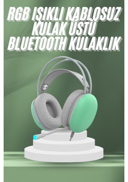 Unısex Yüksek Ses Kaliteli Yumuşak Kılıflı Kablosuz Kulak Üstü Bluetooth Kulaklık