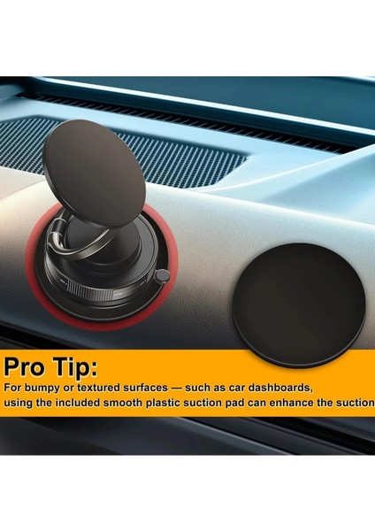 Metalik Magsafe Telefon Tutucu Tüm Yüzeylerle Uyumlu Vakumlu 360 Dönen Oynar Başlık indirimleri
