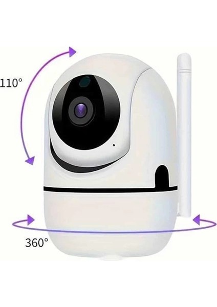 Baby Kamera Kablosuz 720P Beyaz 360 Derece Wifi Kamera Full Hd 1080P indirimleri