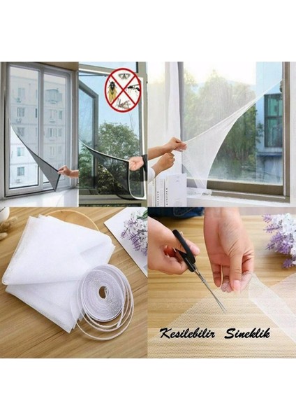 Egonex Cırt Bantlı Yapışkanlı 100CM x 150CM Kesilebilir Pencere Sinekliği modelleri