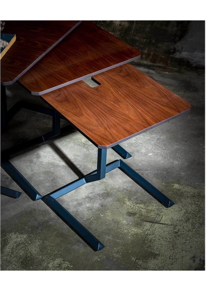 Trigon Servis Sehpa | Ceviz Zigon Sehpa