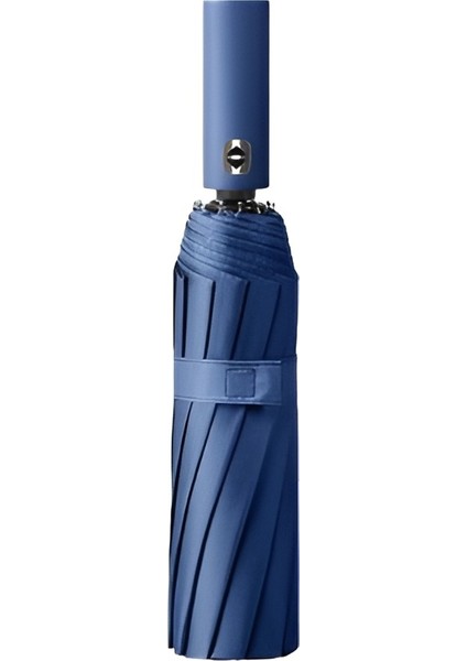 12 Telli Rüzgara Dayanıklı Güçlendirilmiş Fiber Iskeletli Uv Korumalı Su Itici Kaplamalı Tam Otomatik Tek Tuşla Açılan Katlanabilir Şemsiye – Dayanıklı Yapı ve Bez Taşıma Kılıflı Kompakt Model