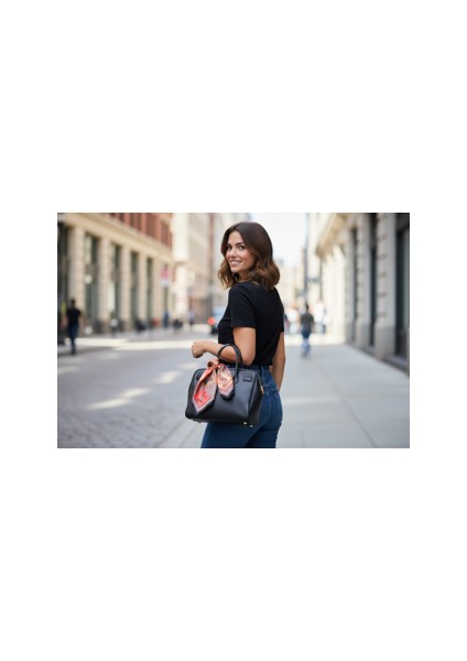 At Desenli Renkli Fular 50 x 50 modelleri