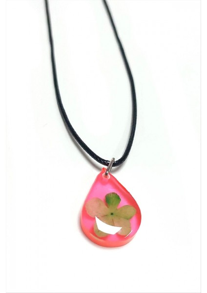 Ieg Kartopu Çiçeği Damla Epoksi Kolye