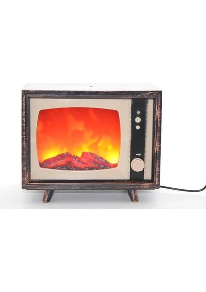 Tv Tasarımlı Ledli Şömine Lamba