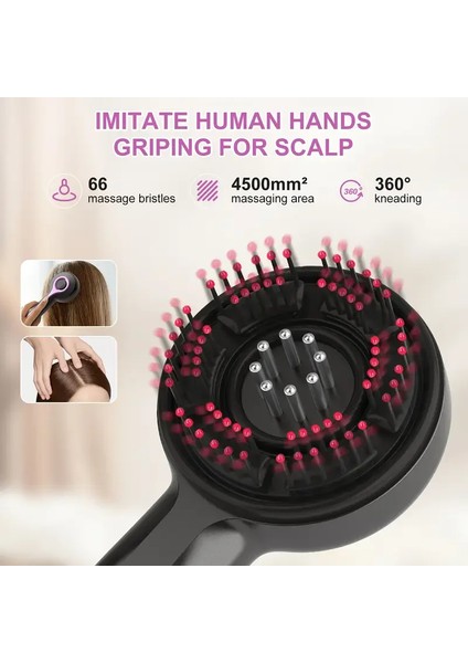 Egonex Çok Fonksiyonlu Elektrikli Saç Derisi Masaj Fırçası