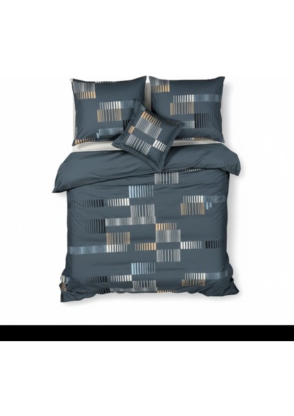 Trace Antrasit Çift Kişilik Kolay Ütülenir Nevresim Takımı