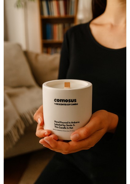 : Comosus : Modern Beyaz Beton Mum (Ananas, Vanilya, Sandal, Karamel) modelleri
