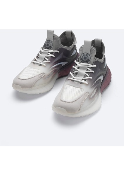 Erkek Gri Nefes Alan Hafif Sneaker Ayakkabı A41Y8024
