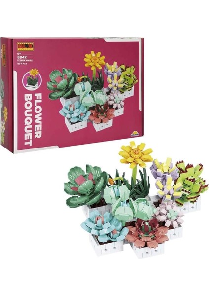 S00004685 Blx Flower Set Sculent 971 Prç -Sun modelleri