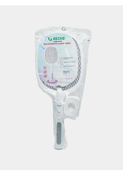 Şarjlı Sinek Öldürücü Masaüstü Standlı,mor Işık Sinek Kovucu Raket