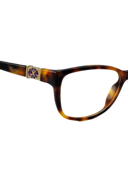 VCH226S 0752 23KT Gold Brown Cat Eye Kedi Gözü Kahverengi Havana 23KT Altın Kadın Gözlük