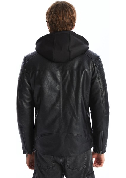 Yeni Sezon Slim Fit Erkek Deri Görünümlü Ceket indirimleri