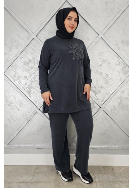 Kadın Dikme Detaylı Tesettür Takım