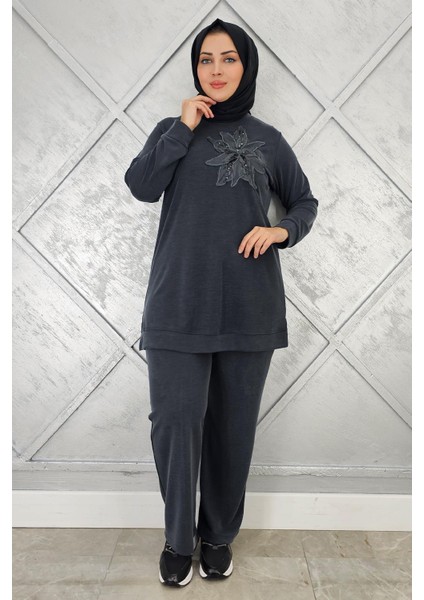 Kadın Dikme Detaylı Tesettür Takım modelleri
