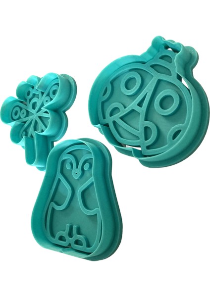 Bahar ve Kış Dostları 3 Parça Kurabiye Kalıbı Seti | Şans, Zarafet ve Neşe | Şeker Hamuru, Kil Şekillendirici fiyatları