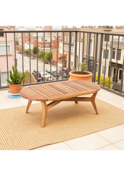 Moon Os Iroko Bahçe Balkon Masası fırsatları