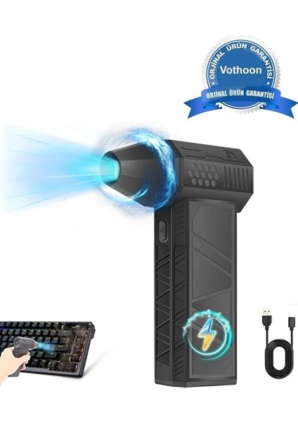 Turbo Jet 130000RPM Şarjlı Turbo Jet Şiddetli Fan Güçlü Hava Üfleyici Araç Süpürgesi 4000