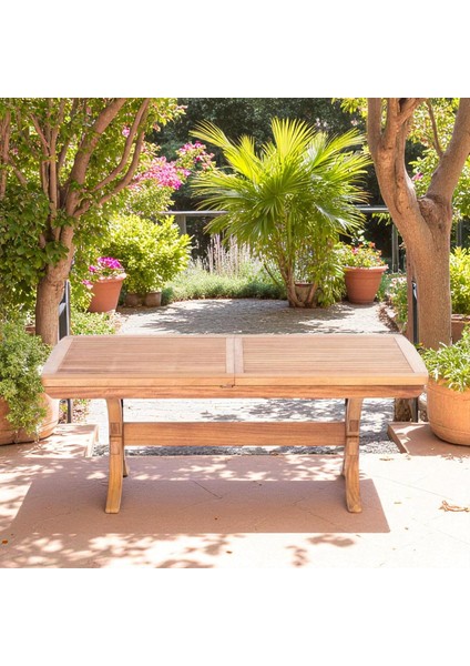 Lotus 200(+50) x 100 x 76 cm Iroko Dikdörtgen Açılabilir Masa modelleri