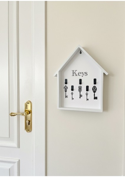 Ahşap Anahtarlık Ev Şekilli 5 Li Askılık fiyatları